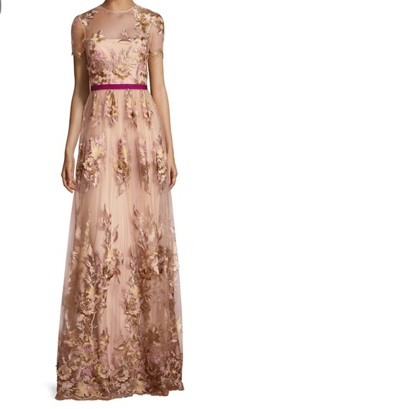 monique lhuillier floral gown